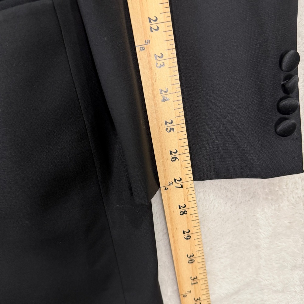 Jack Victor Mens 50XL Tuxedo Suit Black 3-Piece Silk Vest Super 100s Wool 44x32 - Picture 8 of 16